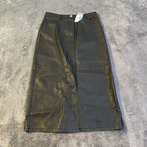 Brown Leather Womens Skirt Straight Leather Pencil Skirt Size 6 NEW